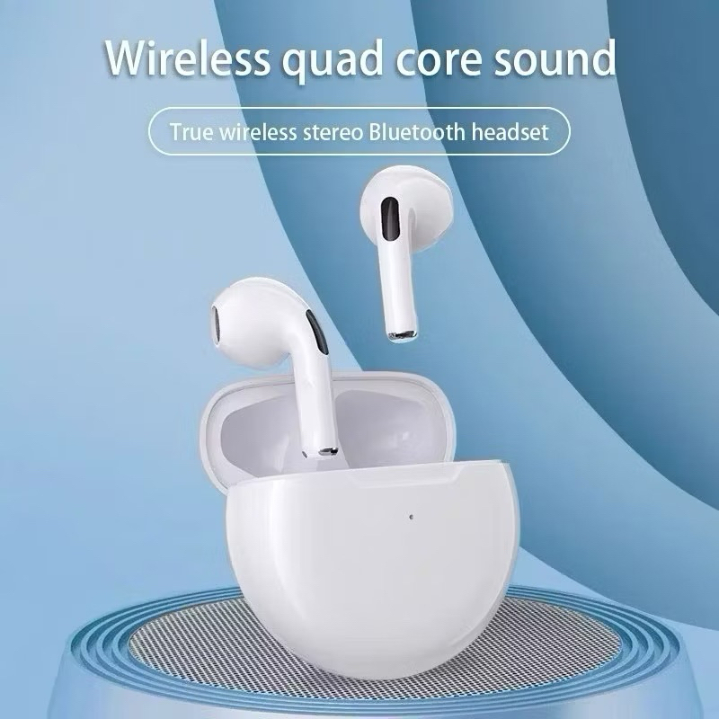 AK TWS Pro 6 Sport Headset Bluetooth HiFi Stereo Waterproof Wireless Earphone Bluetooth with Microph