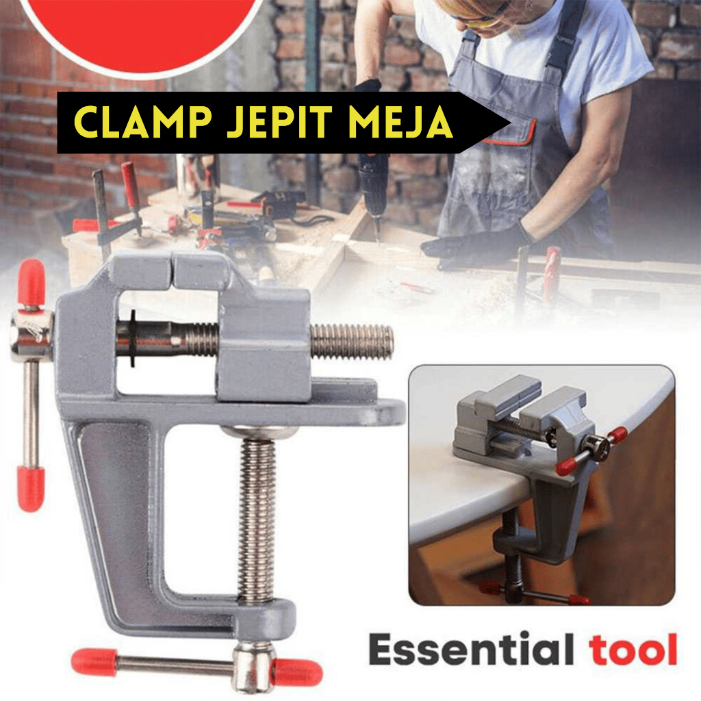 COD Penjepit Meja Table Vise - Klem Meja Mini Catok Meja Bench Vise Clamp Ragum Kecil Penjepit Kayu