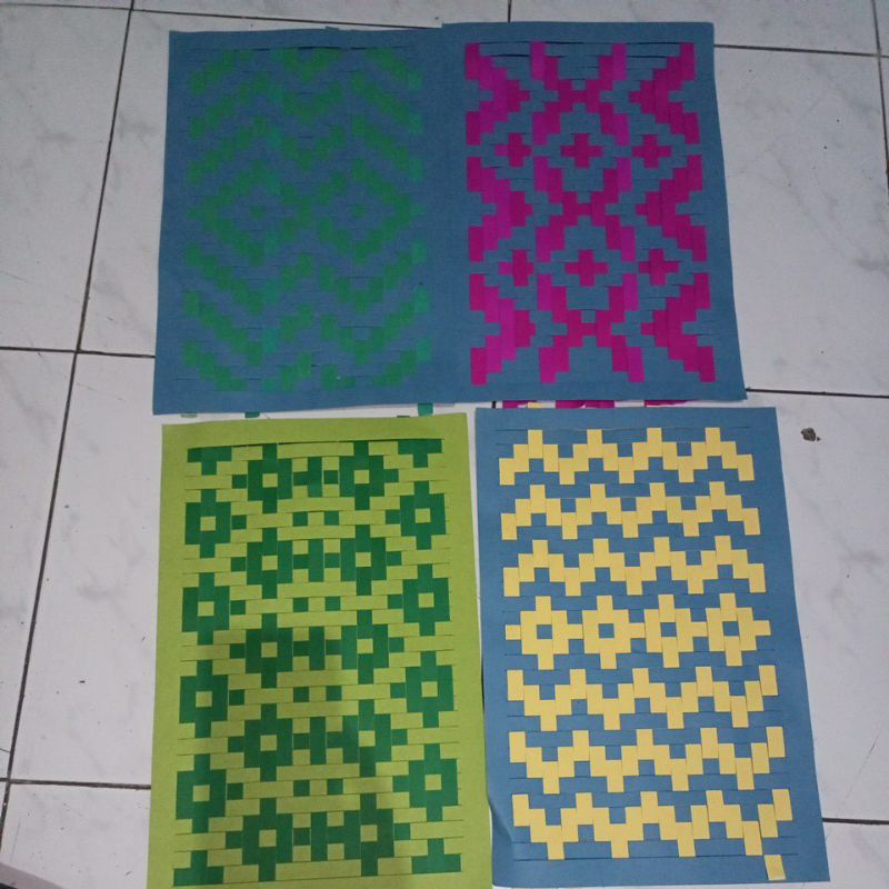 Anyaman Kertas Bufallo Prakarya Sekolah SUDAH JADI