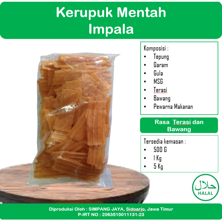 

KERUPUK IMPALA 5 kg MENTAH