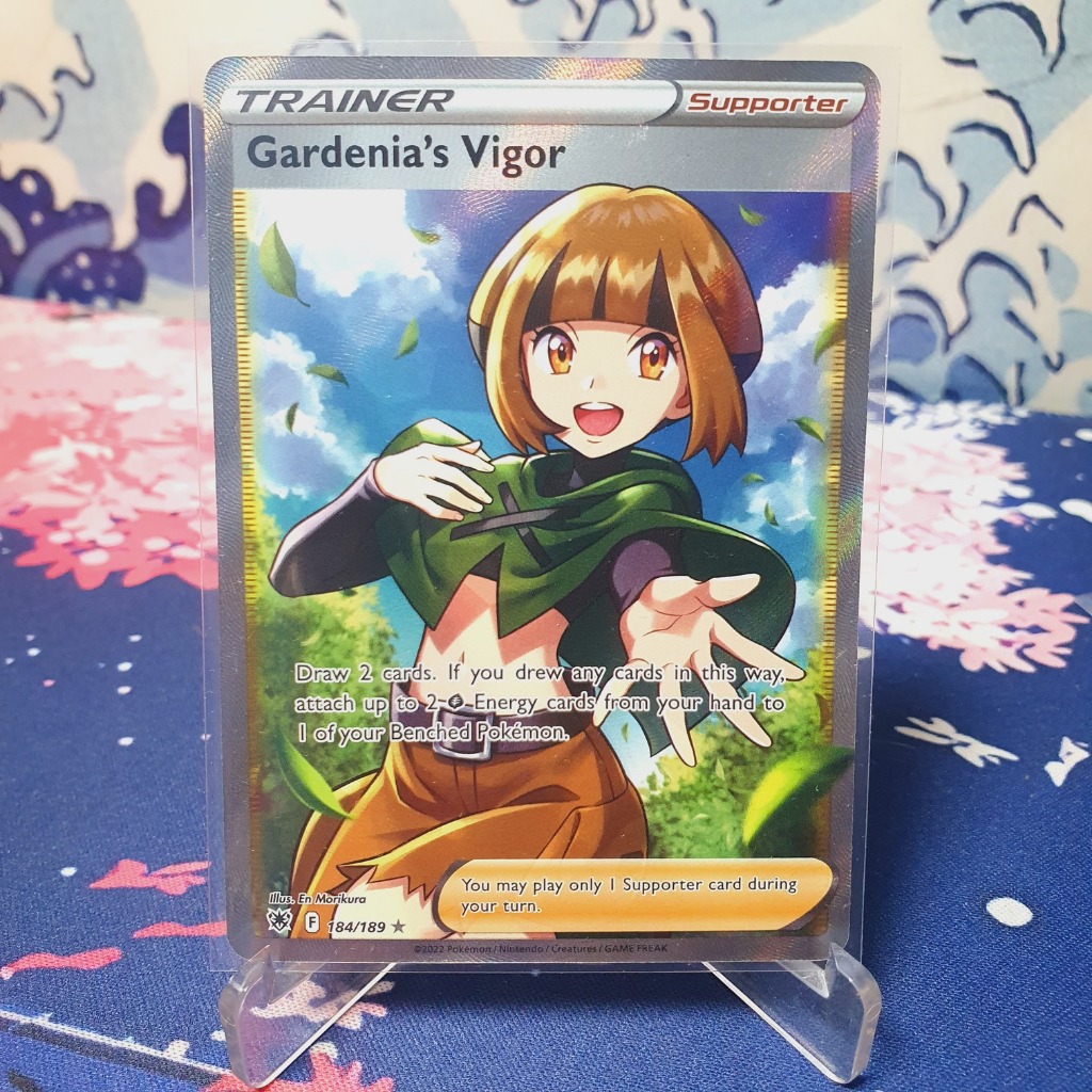 Gardenia's Vigor SR Secret Rare Supporter Trainer F 184/189 Pokemon TCG English Astral Radiance