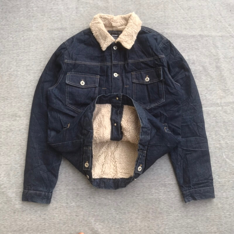 trucker denim sherpa rioworks ukuran L