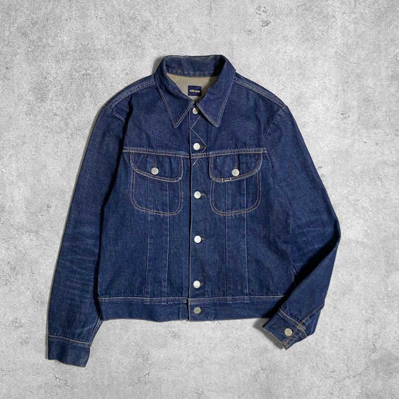 DENIM JACKET 45RPM TRUCKER JAKET JEANS PRIA