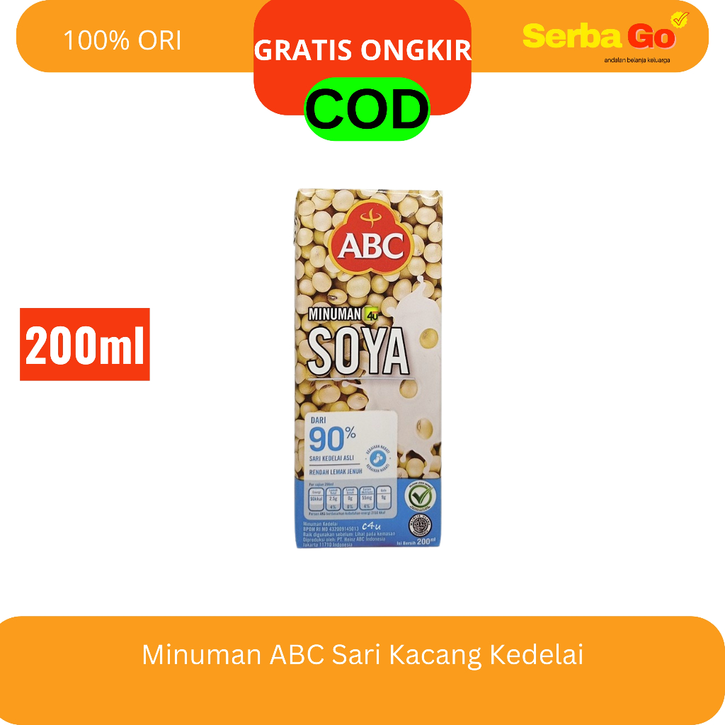 

ABC Susu Kedelai Soya 200ml Minuman Kemasan