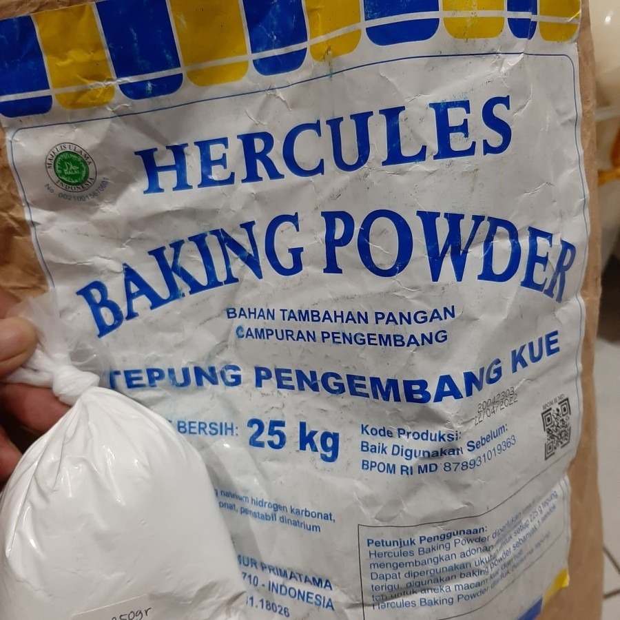 

HERCULES BAKING POWDER DOUBLE ACTING 500GR BUBUK, UNTUK KUE/CAKE DLL