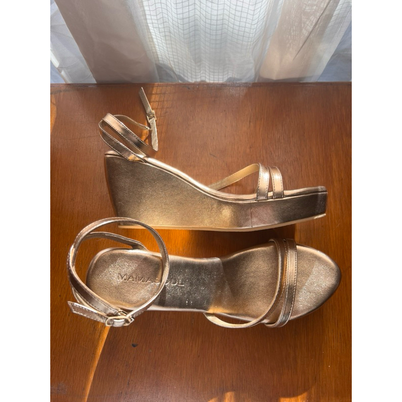 New Mamasoul Kate wedges, rose gold, size 40, tinggi heels 9cm