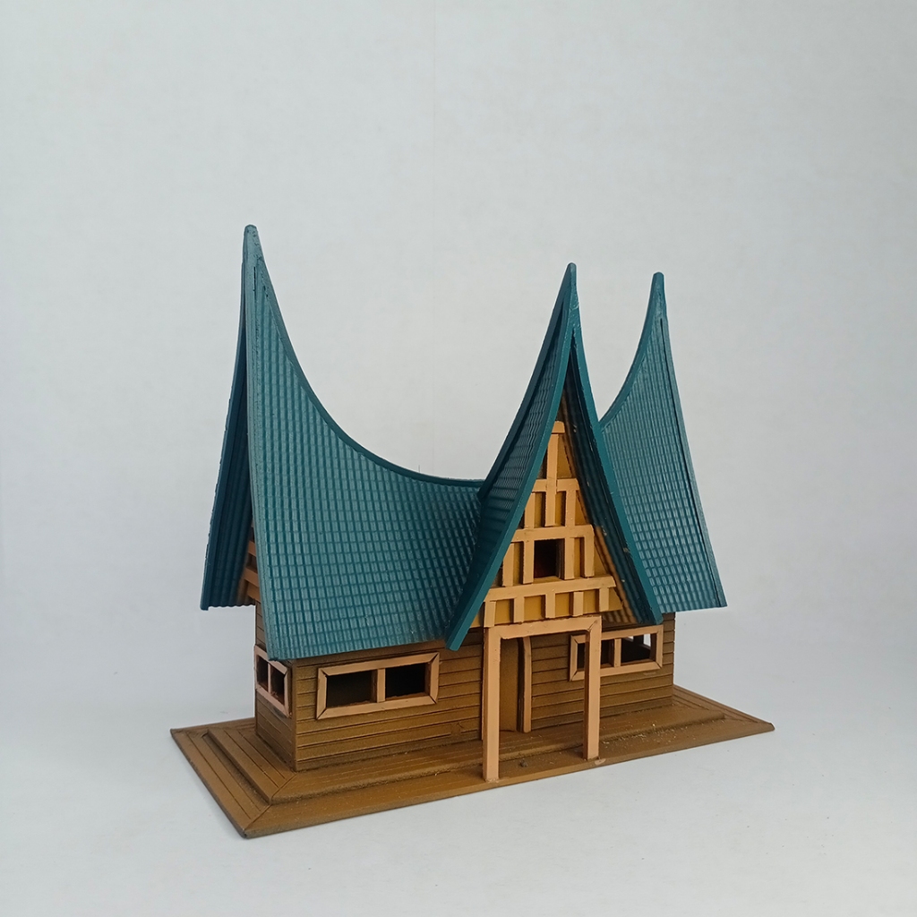 Rumah Gadang Miniatur #1 Adat Minang Minangkabau dekorasi diorama aquascape terarium paludarium baha