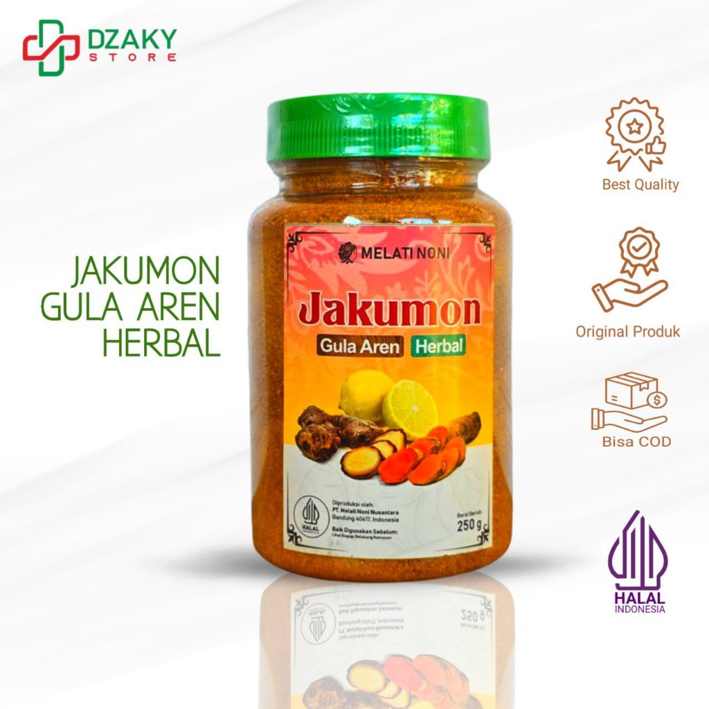 

Jahe Merah Kunyit Lemon Jeruk Nipis Gula Aren Bubuk Murni Jamu Jakumon Herbal Melati Noni Original 250GR