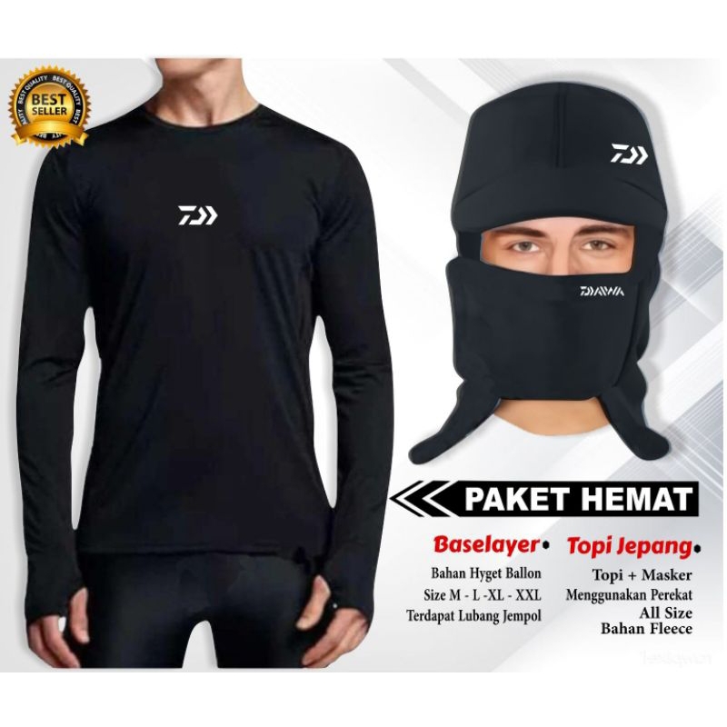 Baju mancing lengan panjang kaos mancing topi mancing masker mancing topi jepang