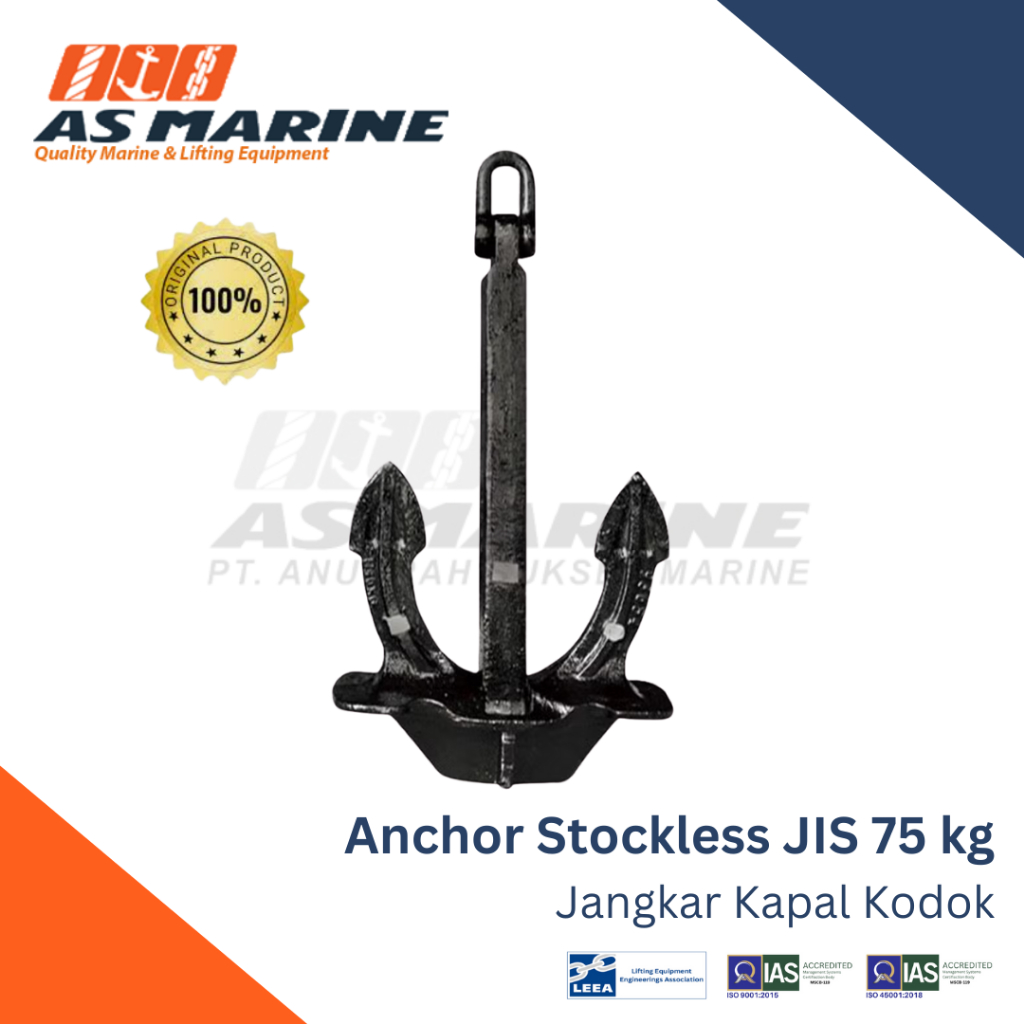 Anchor Stockless JIS Type / Jangkar Kapal Kodok 75 kg MILL