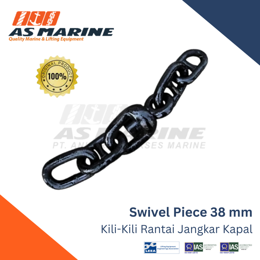 Swivel Piece / Kili Kili Rantai Jangkar Kapal 38 mm Grade U2