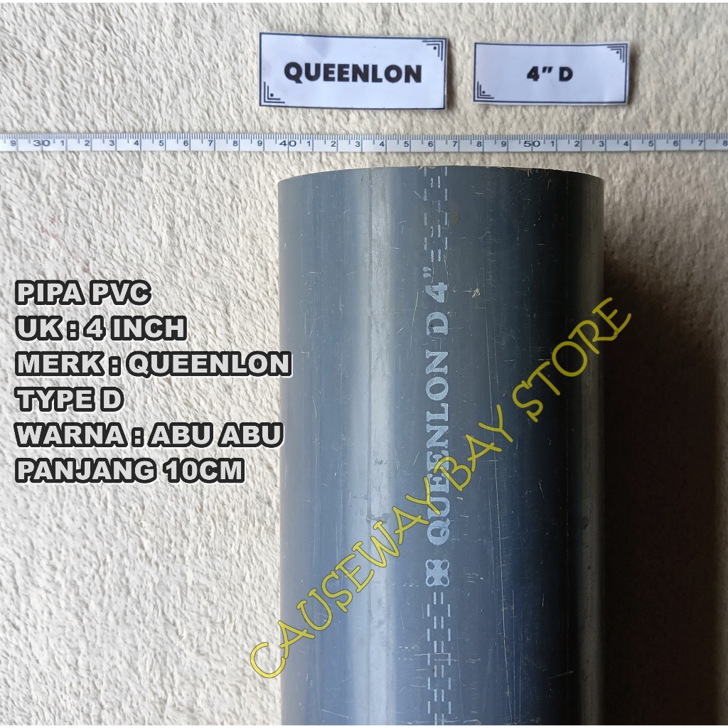 Pipa PVC 4 INCH TYPE D QUEENLON ABU-ABU