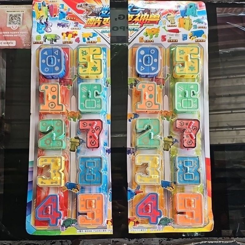 mainan robot angka 0-9 10pc