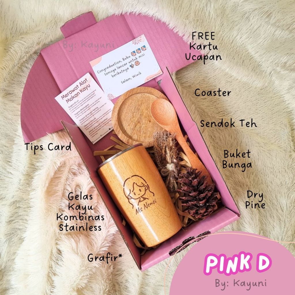 

PINK Hampers Set Gelas GRAFIR / Hampers Kayu Estetik Wedding Gift / Parcel Tukar Kado Anniversary / Kado Ulang Tahun Hadiah Wisuda