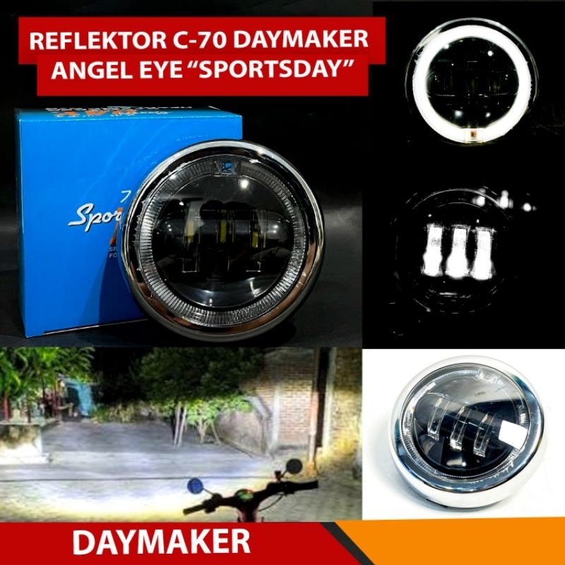 Reflektor C70 led lampu depan c70 daymaker
