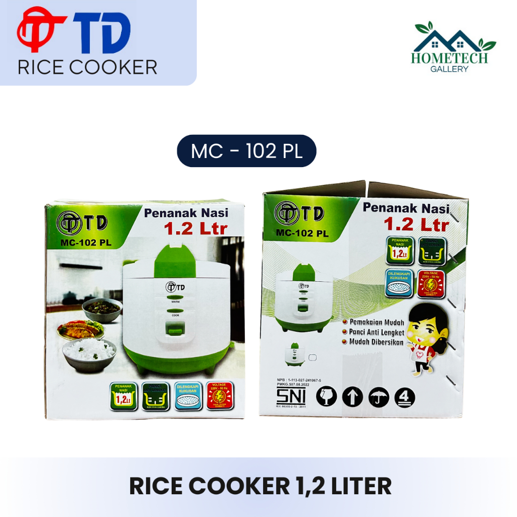 Ricecooker / Magic Com TD 1,2 Liter Tipe MC 102 PL