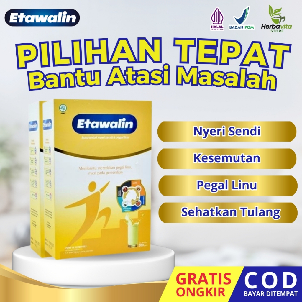 

Susu Etawalin - 2 Box Susu Kambing Etawa Solusi Nyeri Atasi Pegal Linu Asam Urat BPOM & Halal