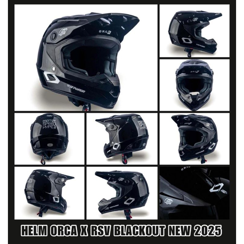 HELM ORCA RSV X BLACK OUT BLACK ORIGINAL