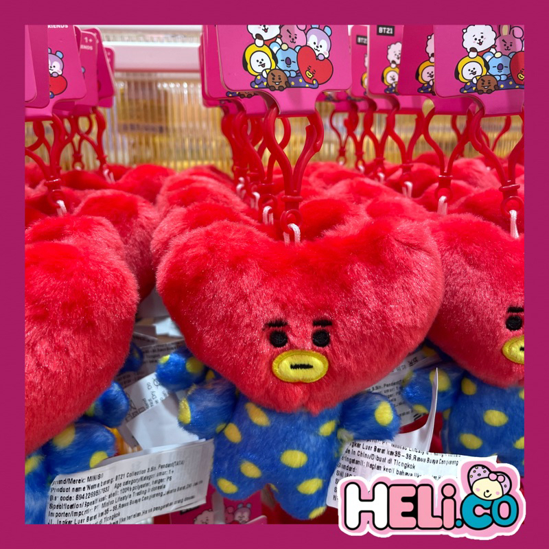 [READY STOCK] Miniso x BT21 Collection BTS Merchandise Pedant Plush Doll Gantungan Kunci Boneka