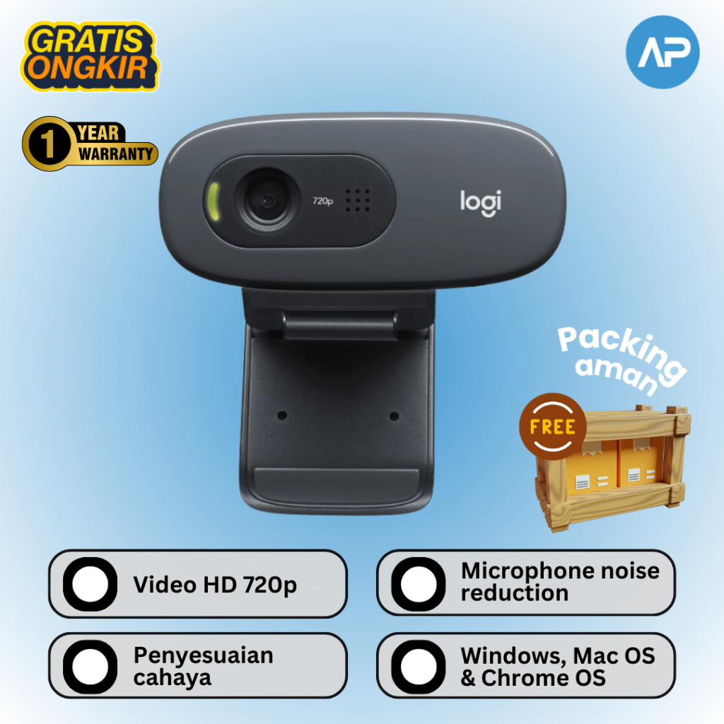 Logitech C270 & SPC WC02 HD Garansi Resmi | Webcam Laptop | Webcam PC Komputer | Kamera Komputer | K