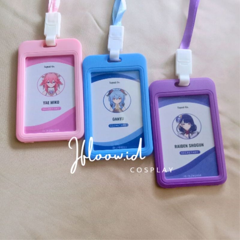 

(ifloow.id) ready Id Card Genshin Office Cosplay | Yae Miko Raiden Ganyu