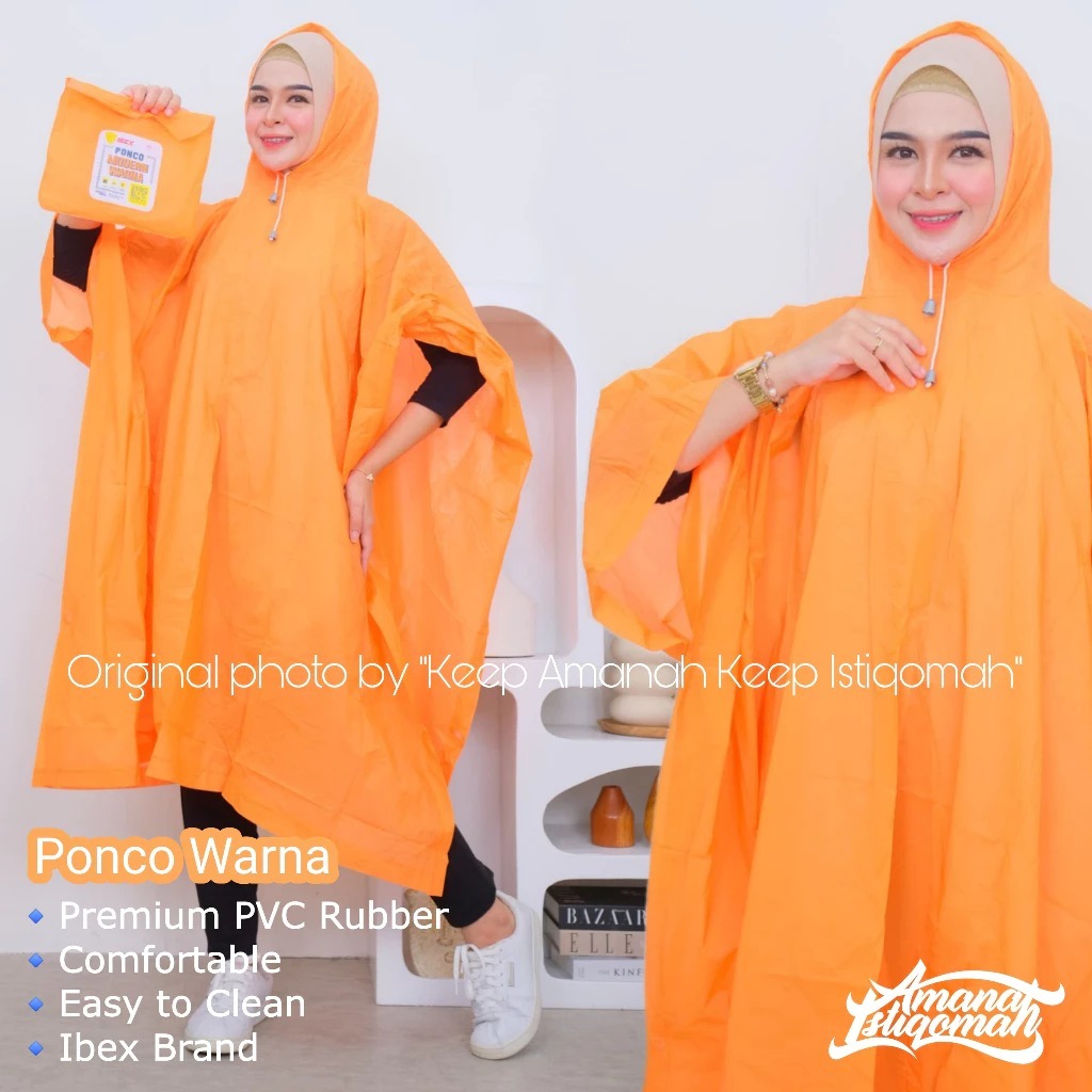 Ponco Modern Mantol Kelelawar Ponco Jas Hujan Kelelawar