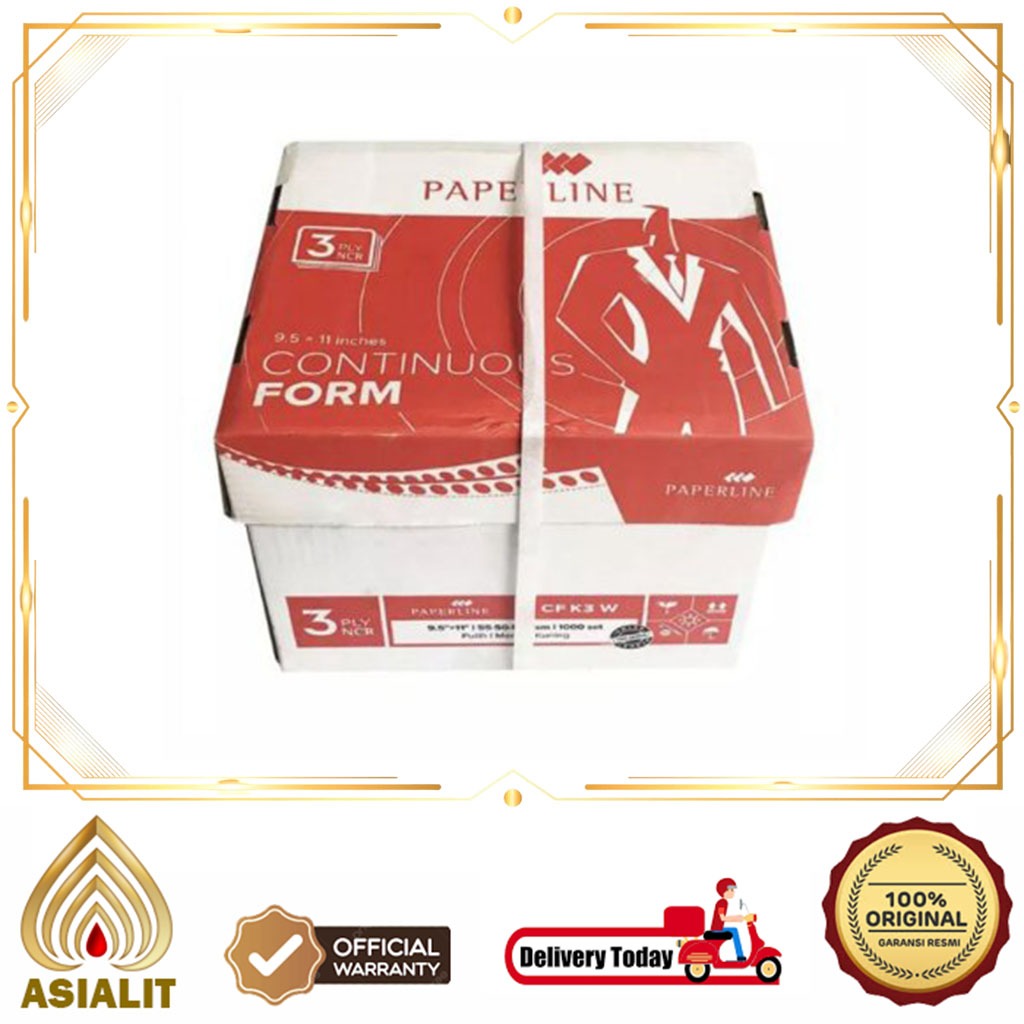 

Kertas CF Continuous Form Paperline 3 Ply Kecil P/W NCR 9 1/2 x 11 in Stationery Putih Merah Kuning
