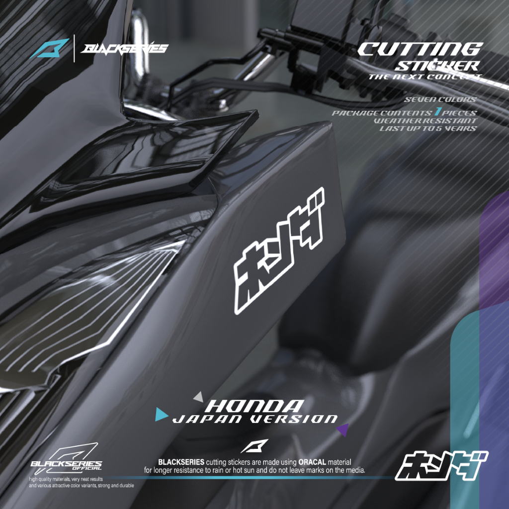 BLACKSERIES | Cutting sticker Honda Japan | Stiker Honda Japan