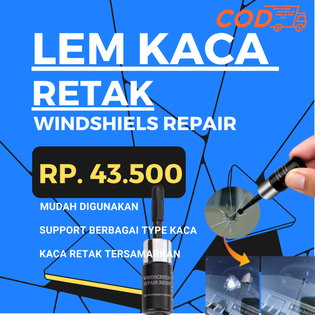 CAIRAN LEM KACA MOBIL RETAK / ALAT PERBAIKAN KACA RETAK WINDSHIELD