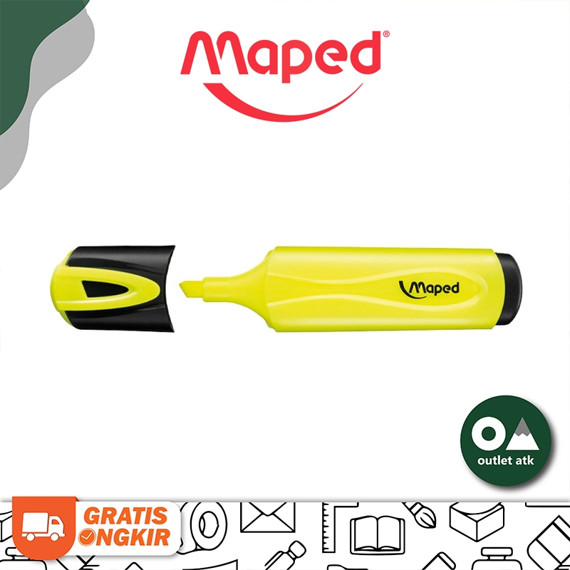 

Highlighter / Stabilo / Textliner Maped Fluo Peps Yellow - Penanda Tulisan