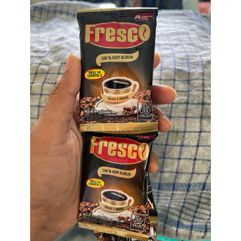 

fresco kopi bubuk tanpa gula 6 gr 1 renteng