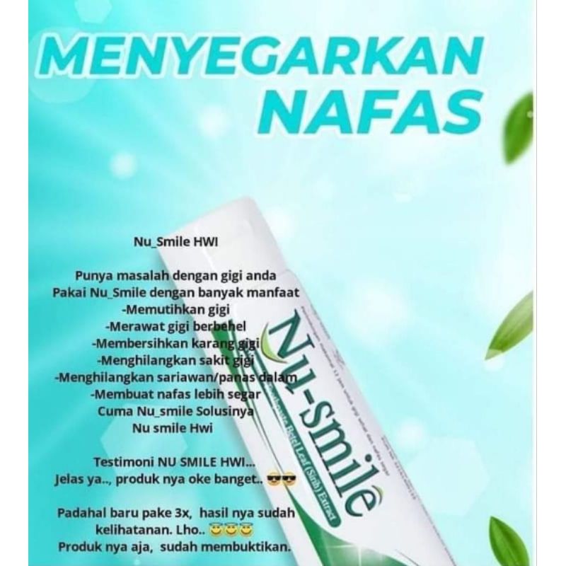Nu-smile//produk herbal hwi//100%hwi original