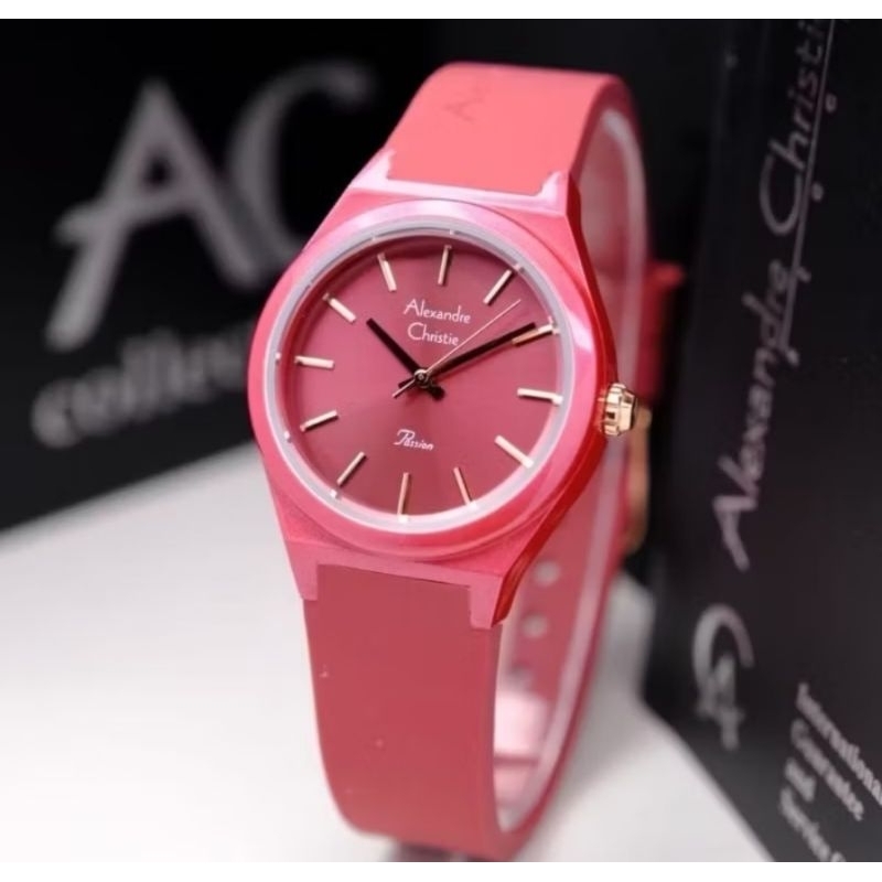 JAM TANGAN AC 2017 WANITA ORIGINAL RUBBER 0274