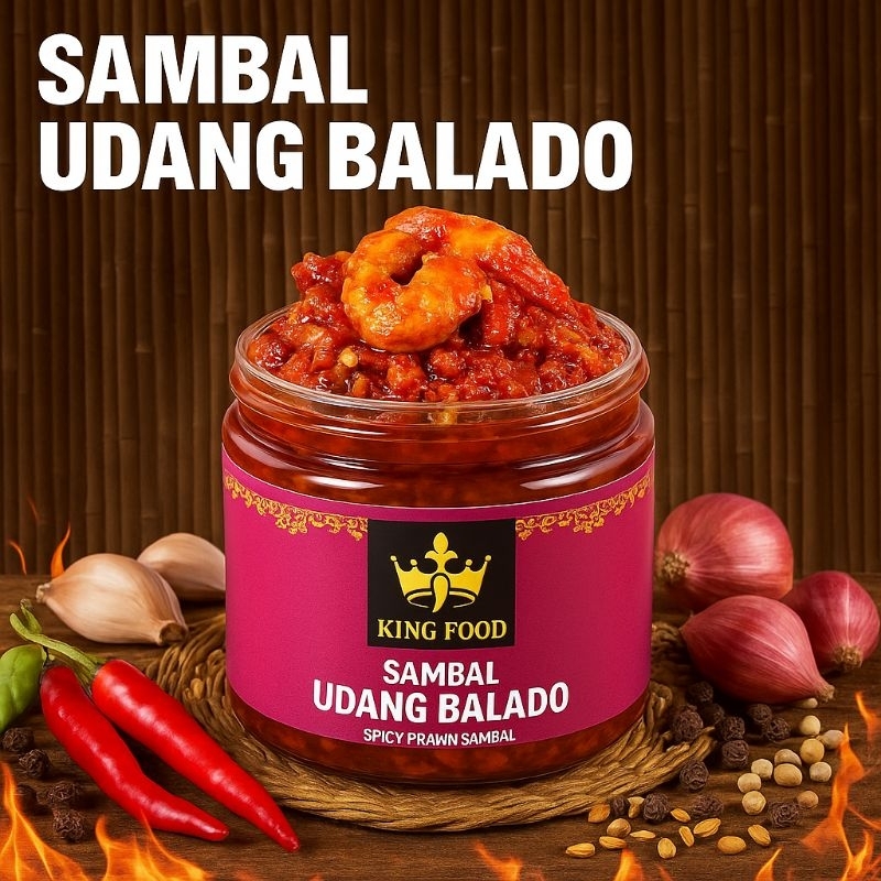 

Sambal Udang Balado King Food – Pedas Gurih, Udang Asli, Cocok untuk Nasi, Ayam, Lalapan!