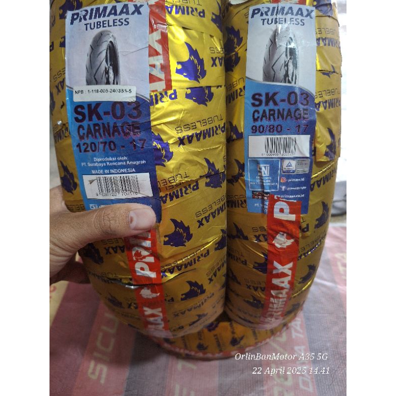 BAN SET PRIMAX SK03 NEW VIXON/BAN LENGKAP NEW VIXON/BAN DEPAN BELAKANG YAMAHA VIXON NEW/BAN KOMPLIT 