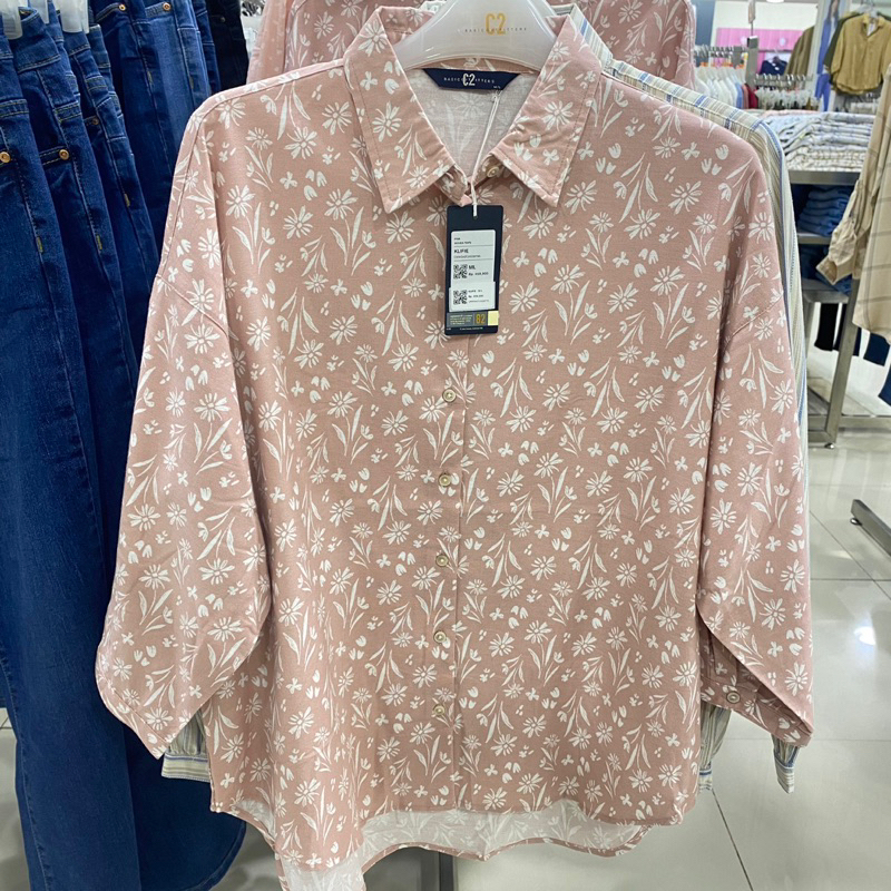 C2 KEMEJA BLOUSE BUNGA WANITA MATAHARI BRAND PROMO