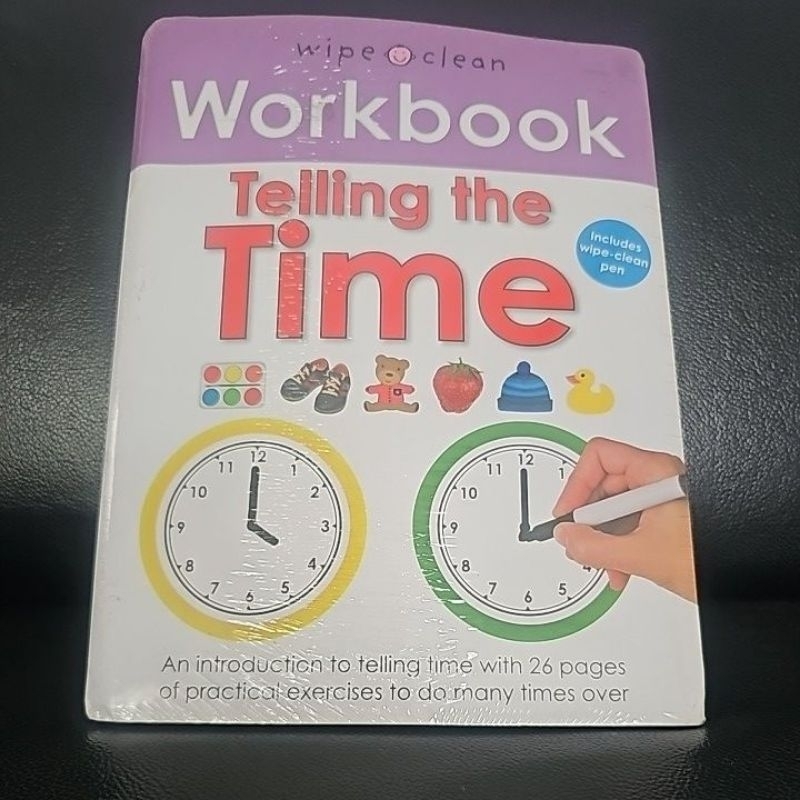 Buku Aktifitas Anak Wipe clean Workbook Telling The Time