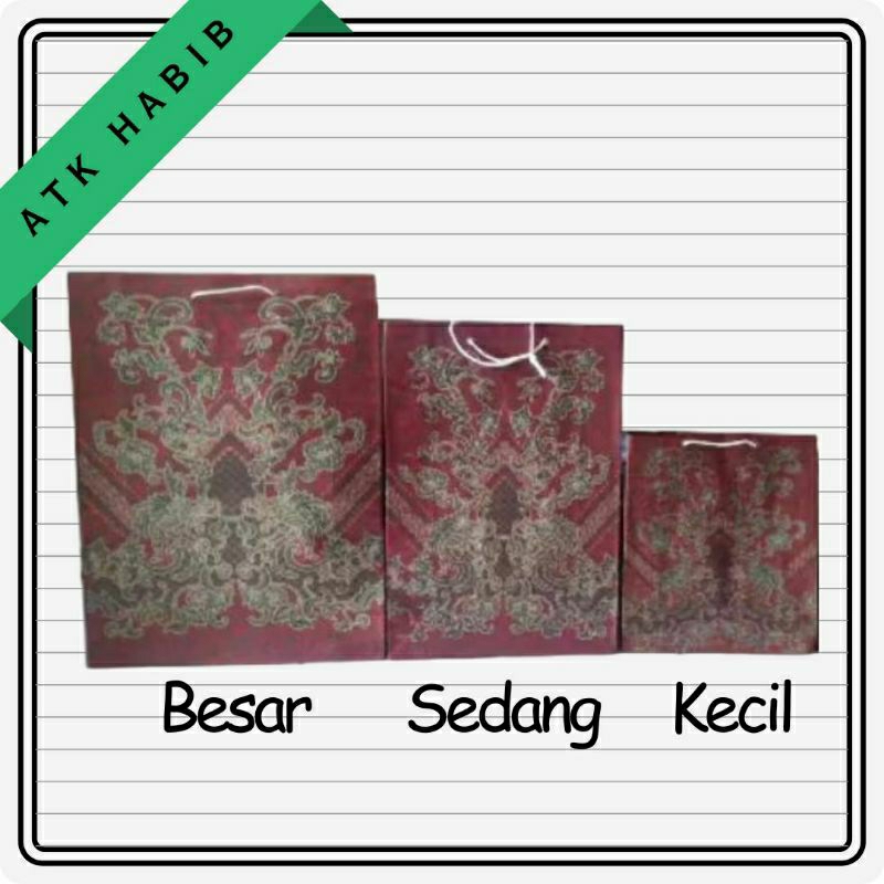 

Tas Kado/ Paperbag Batik / Tas Kertas Batik Besar Sedang Kecil / Paperbag batik / Paperbag kondangan / Paperbag Kado / Tot bag kado