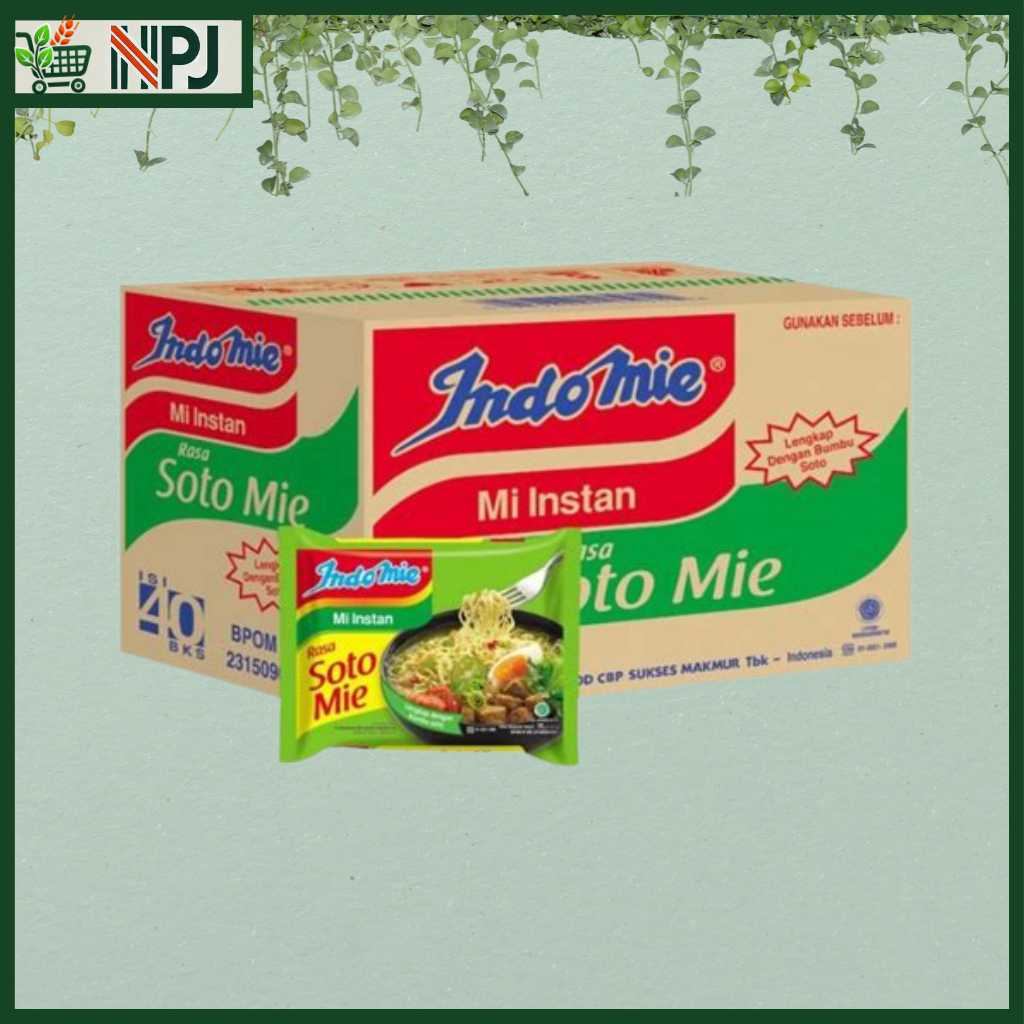 

Indomie Kuah Rasa Soto Karton Isi 40 Bungkus – Mi Instan Kuah Segar dan Gurih