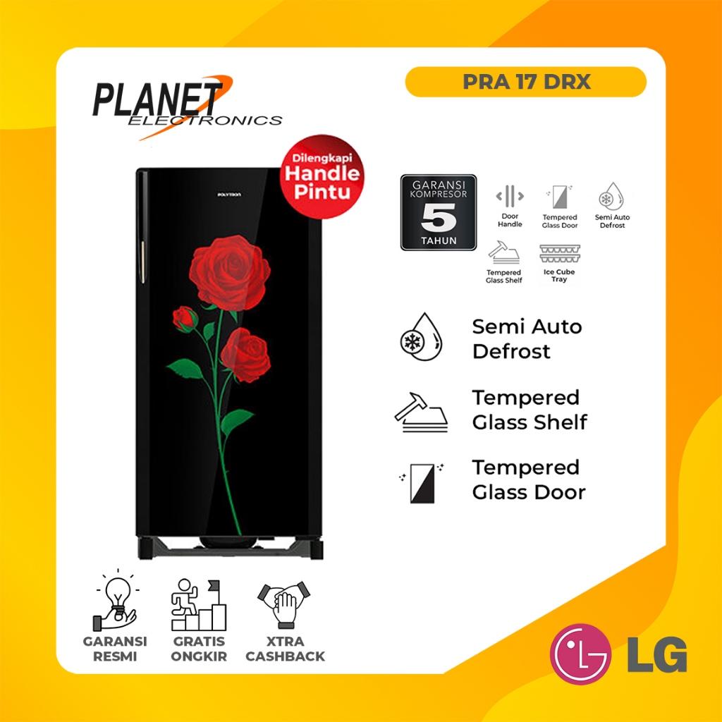 Kulkas Polytron 170L PRA 17 DRX