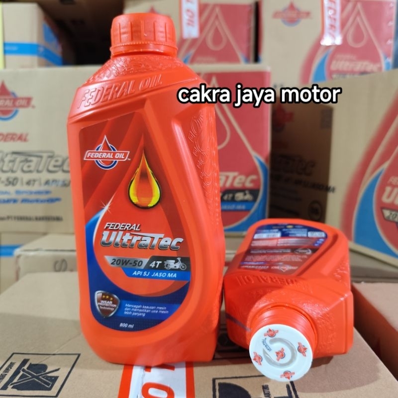 1 DUS = 24 Botol Oli Federal Ultratec 800ml Merah NEW