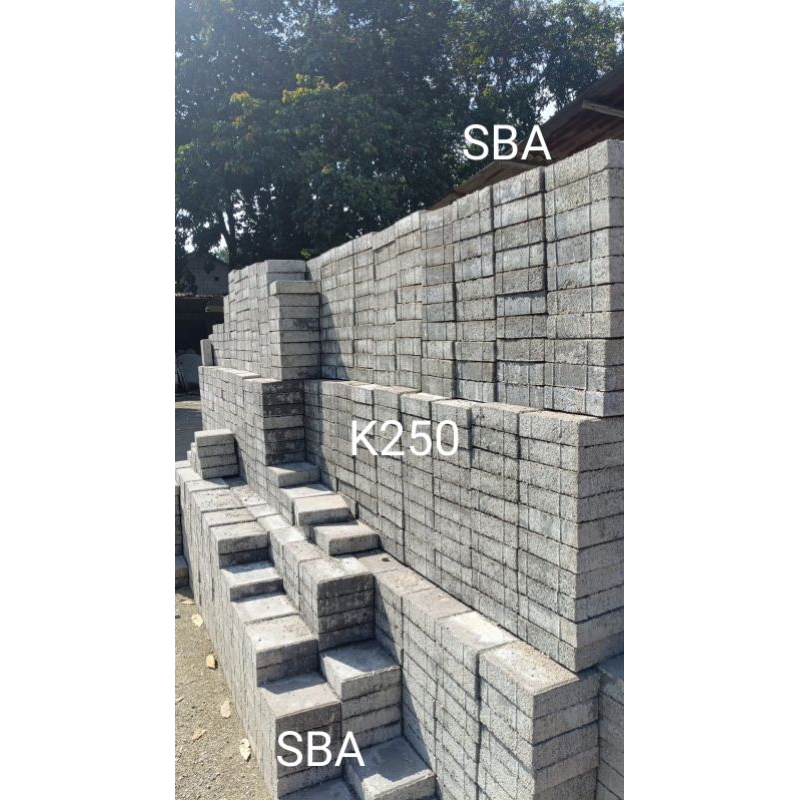 Paving blok segi empat / ubin 21X21 tebal 6 cm press hidrolik