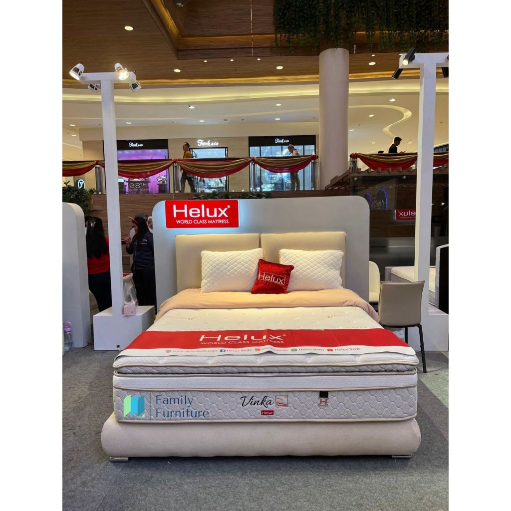 Springbed Set Helux Vinka 6 kaki lengkap dengan divan sandaran home