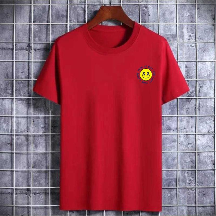Baju Kaos Pria Distro Katun SMILE HOPE red / Baju Kaos Distro Pria Motif Simple / Baju Kaos Premium.