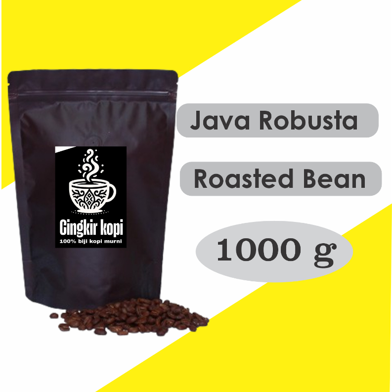 

Kopi Java Robusta biji sangrai roasted bean 1000 gram/1kg