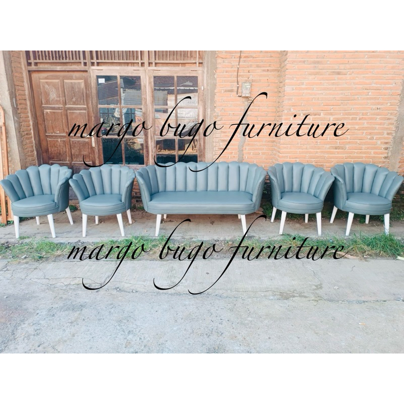 (KURSI KERANG KAIN OSCAR/KULIT SINTETIS) KURSI PELAMINAN KERANG / KURSI PELAMINAN LESTY / KURSI LESL