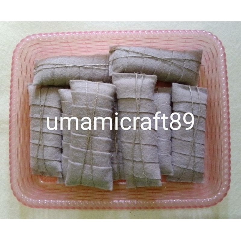 Replika Kue Lepet / Mainan flanel Kue Jajanan Pasar / Mainan Edukasi Anak / Mainan masak-masakan