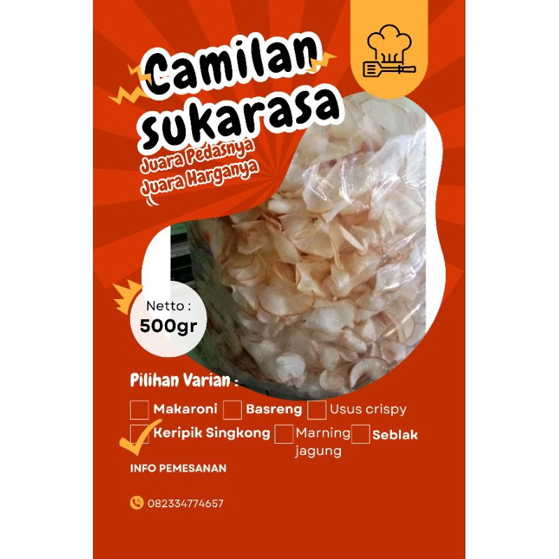 

Kripik singkong bawang gurih enak