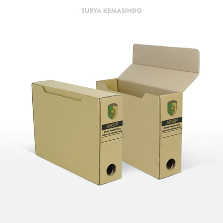 

kardus arsip packing file dokumen kas masuk keluar kantor print tulisan dinas pendidikan kota palangka raya 39X10X28 cm