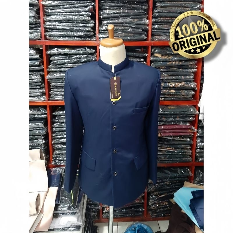 Jasko Navy Polos Motif Saku Tutup Jasko Bescap Original Jasko Pria Dewasa Atasan Muslim Pria Jas Kok